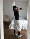Conce Buckle Back Point Bermuda Cotton Short Pants