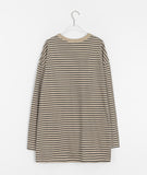 [unisex] Nelle Stripe Over Long Sleeve Tee