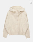 Kuan Hood High Neck Button Knit Cardigan