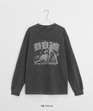 Podane Pigment Printing Over Long Sleeve Tee