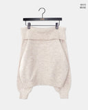 Jonu off-shoulder loose fit long sleeve knit