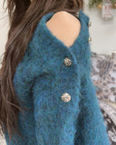Rendi Wool Hair Button Knit