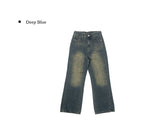 Posin Side Cut Vintage Washing Denim Pants