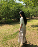 [MADE] Doen Lace Off-Shoulder Short Sleeve T-Shirt