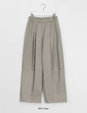 Moniki banding string rivet cut pin tuck wide pants