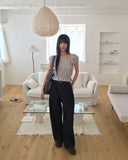 [Two Way] Furen Off-Shoulder Shirring Frill Sleeveless Blouse
