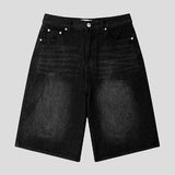 Tailor washed Bermuda denim pants