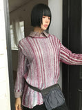 (WOOL) AURA SHEER STRIPE KNIT