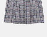 Selmin Check Short Sleeve One Piece