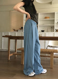 Shuve Pintuck Two-Way Pile Long Wide Jogger Pants