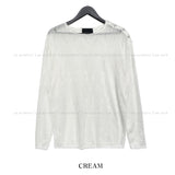 Damage snap see-through knit