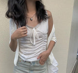 Eid Ribbon Shirring Sleeveless