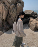 Mora cable long V knit