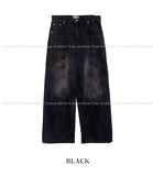 Dirty oil washed denim pants