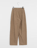 Rich banding wide corduroy pants