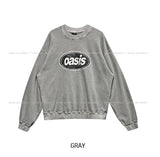 Oasis Crack Lettering Pigment Sweatshirt