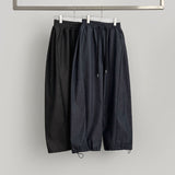 Balloon Two-Way Raw Side Folding Pin Tuck Banding Mega Denim Pants