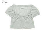 Ako Puff Crop Short Sleeve Cardigan