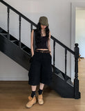 Teens side snap pocket bermuda pants