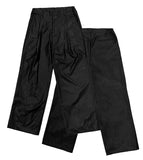 Pintuck wide leather pants