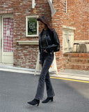 Judielle Stripe Rib Boat Neck Knit