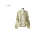 Pita Color Matching Shirring Windbreaker Hood Zip-Up