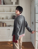 Heyri Wool Cropped Knit Cardigan