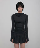 Hooded High Neck Long Dress
