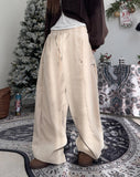 Denen Button Brushed Corduroy Pants