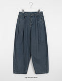 Shuiko Pintuck Wide Balloon Denim Pants