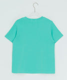 Chibi Color Basic Semi-Crop Short Sleeve Tee