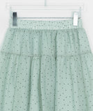 Chitoa Dot Chiffon Balloon Midi Skirt