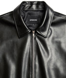 Fox Leather Overfit Single Jacket