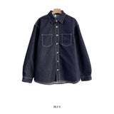 Moss stitch denim jacket