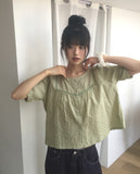 [MADE] Hayoko Vintage Punching Short Sleeve Blouse