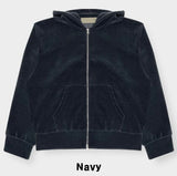 Robbins Velvet Corduroy Hooded Zip-Up