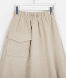 Loop banding corduroy cargo long skirt