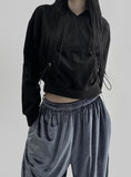 Evie String Cropped Hoodie