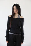Halter layered T-shirt