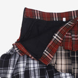 Chena unbalanced check tiered skirt