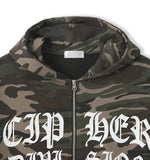 Maison Camo Printing Hood Zip-Up