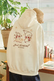 Winter Hoooly Embroidery Brushed Hood