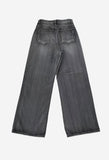 Gray Pin Wide Denim