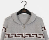 Dumong Deer Nordic Overfit Two-Way Knit Zip-Up Cardigan
