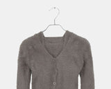 Omin Angora Slim Fit Sleeveless Cardigan