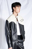 Wave Zipper Biker Jacket Man