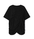 [LAN ARCHIVE] Front Shirring Short Sleeve T-Shirt