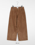 Nelkia color wide corduroy pants