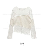 Poria Diagonal Mix Boat Neck Knit