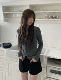 Dosi Ribbon Lace Slim Cardigan T-Shirt